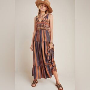 RANNA GILL AGAVE EMBROIDERED MAXI size 1X